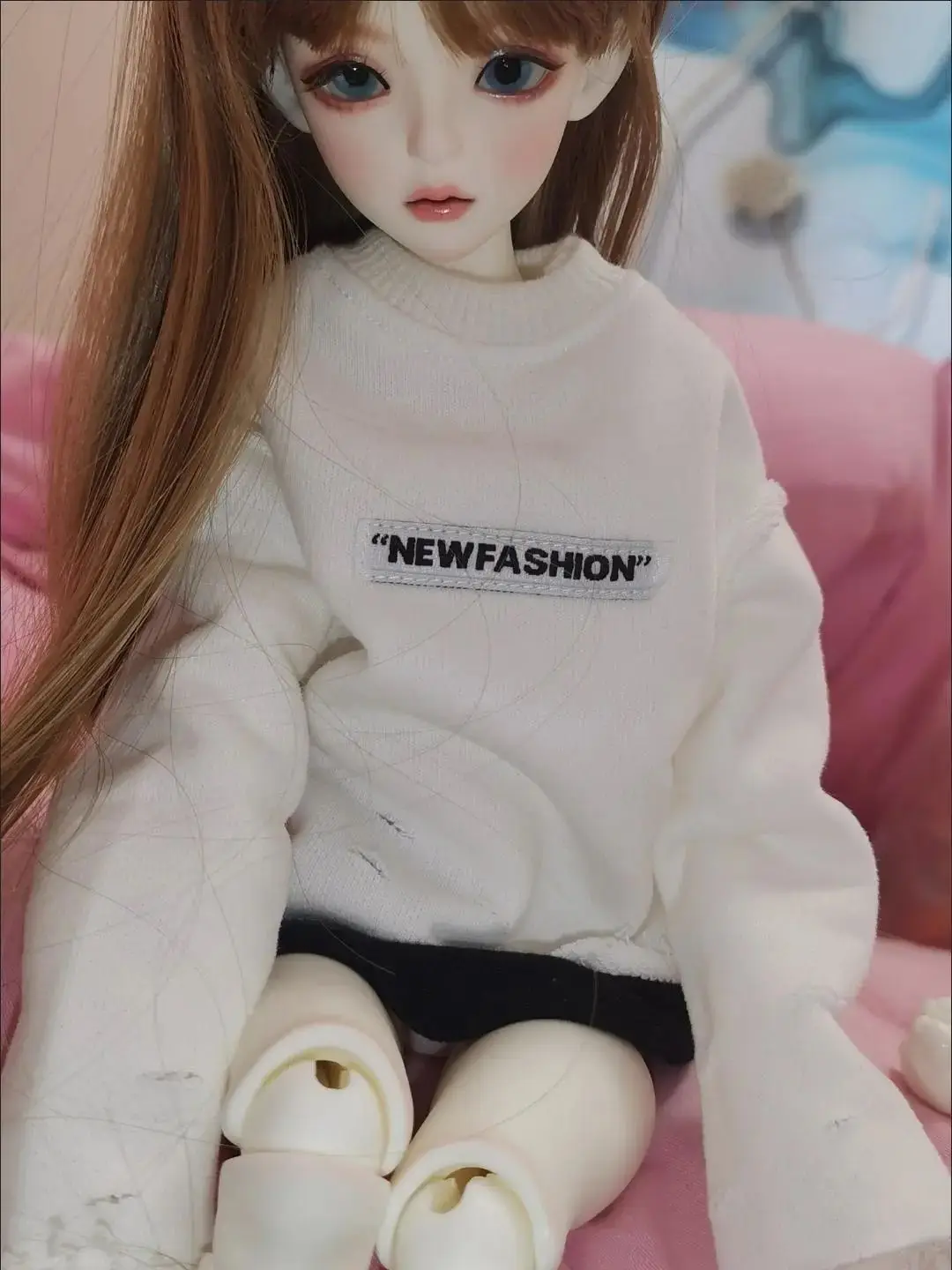 

BJD doll clothes for 1/3 1/4 size fashion trend black and white sweater versatile 1/3 1/4 clothes doll accessories