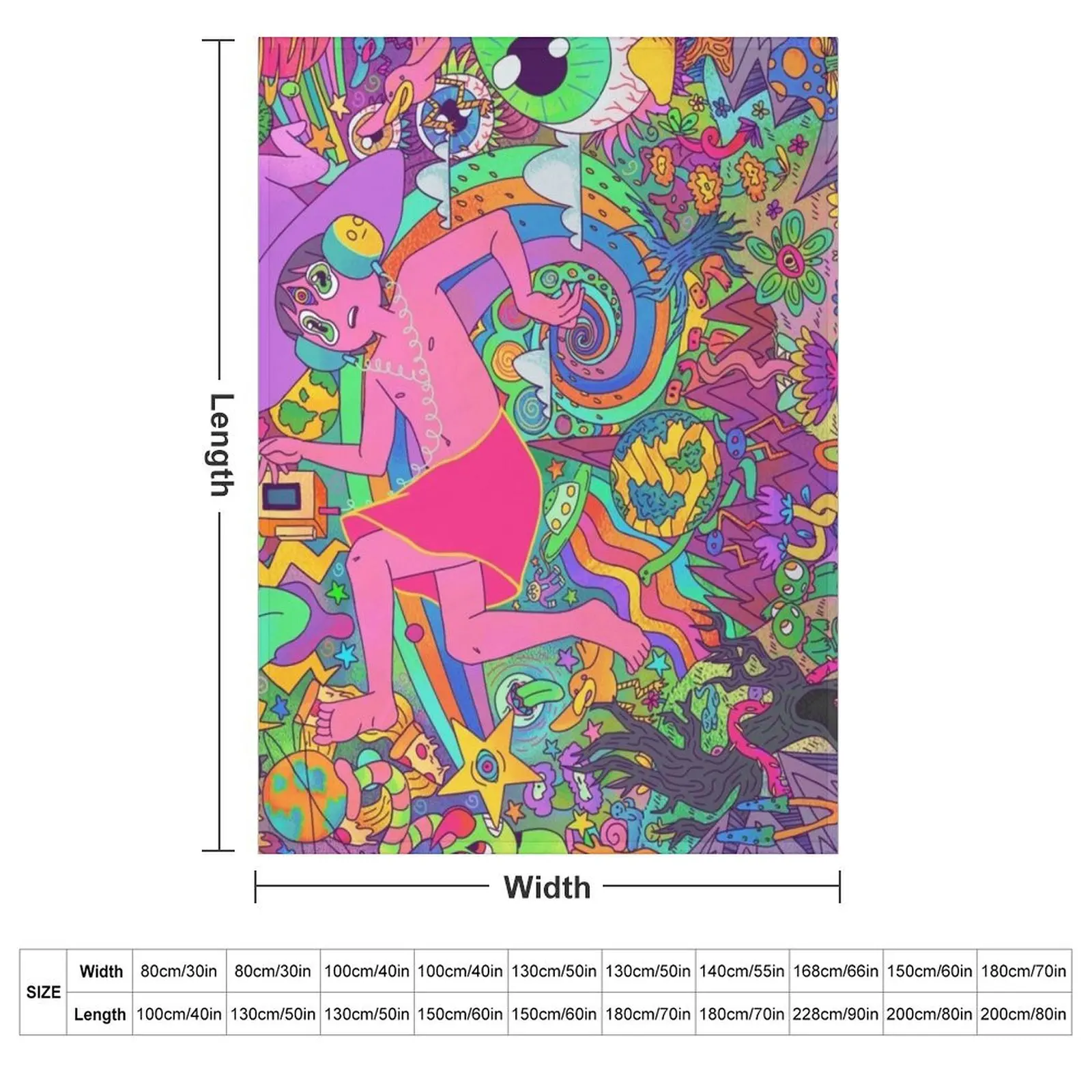 The Midnight Gospel Trippy Throw Blanket couch cozy soft plush fuzzy picnic outdoor blanket