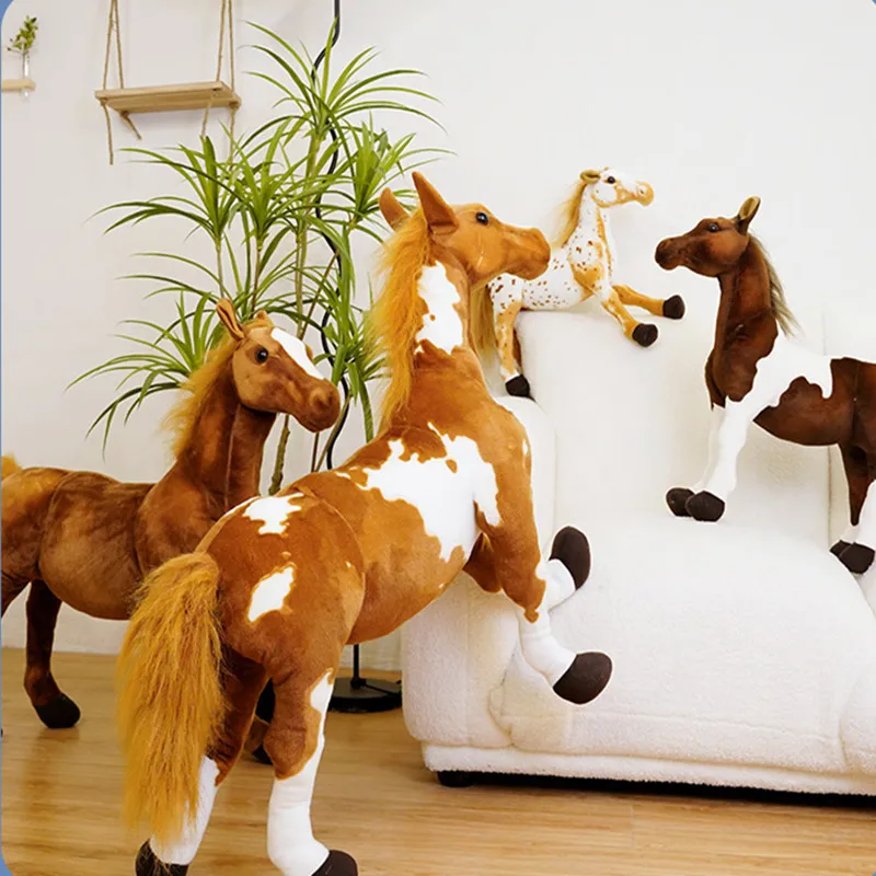 Adorable Simulation Horse Stuffed Animal Plush Dolls High Quality Realistic Image Classic Personal Toy For Children Gift