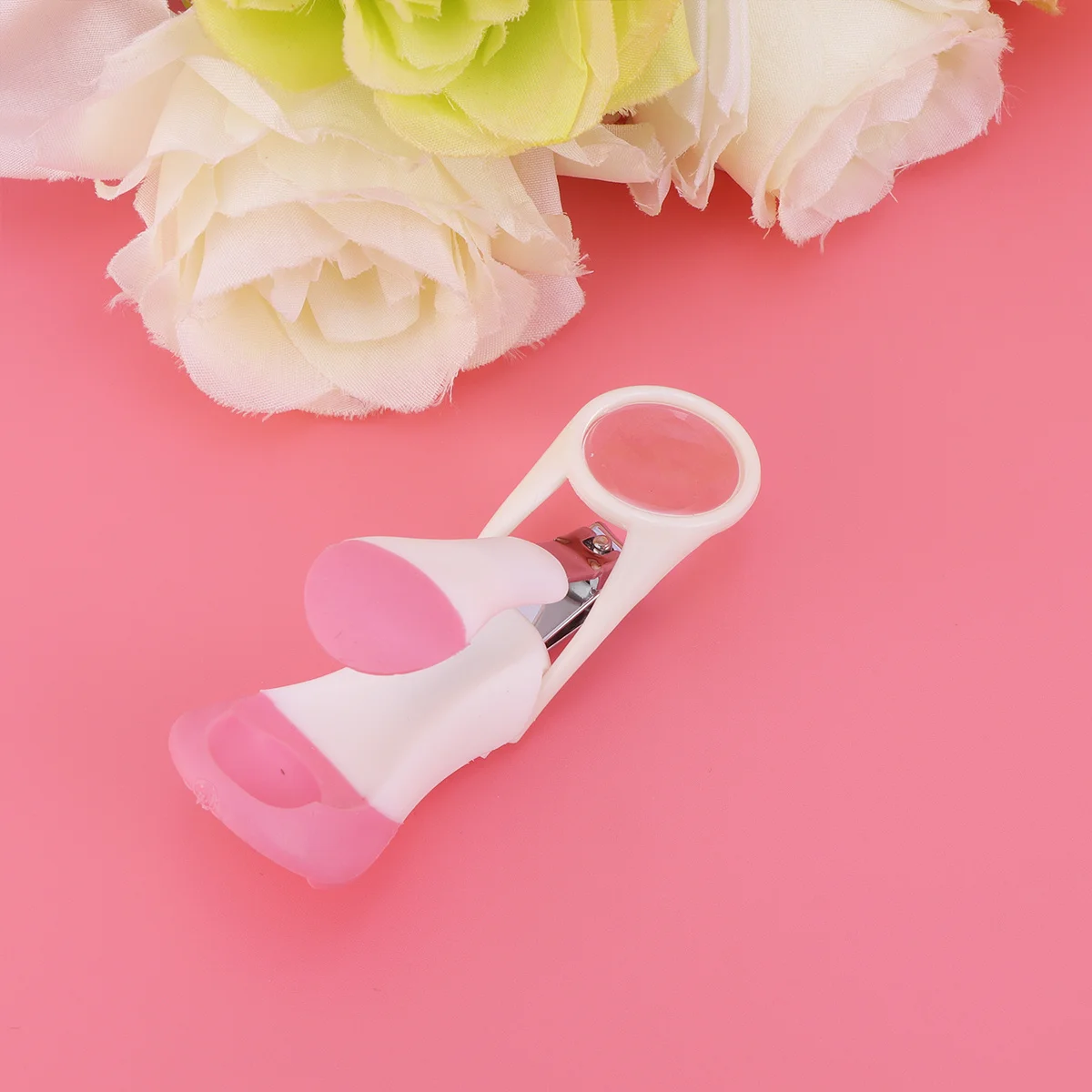 

Baby Nail Grooming Set Pink Clippers Tweezer Scissors Portable Manicure Kit for Newborn Infant Toddler Safe Durable Gift