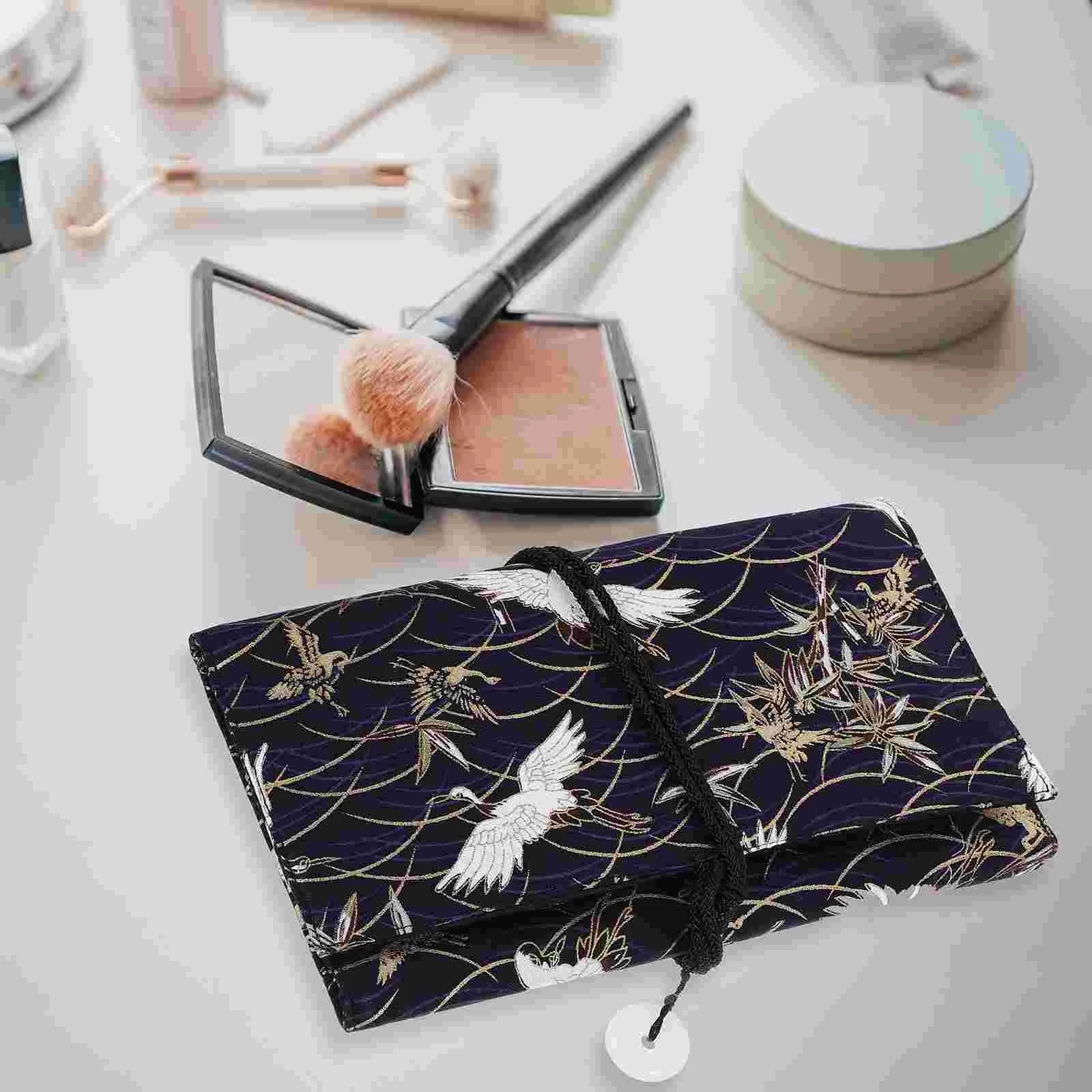 Brush Storage Roll Bag Lipstick Organizer Makeup Bags Pouch Holder Japanese Style 600d Oxford Cloth