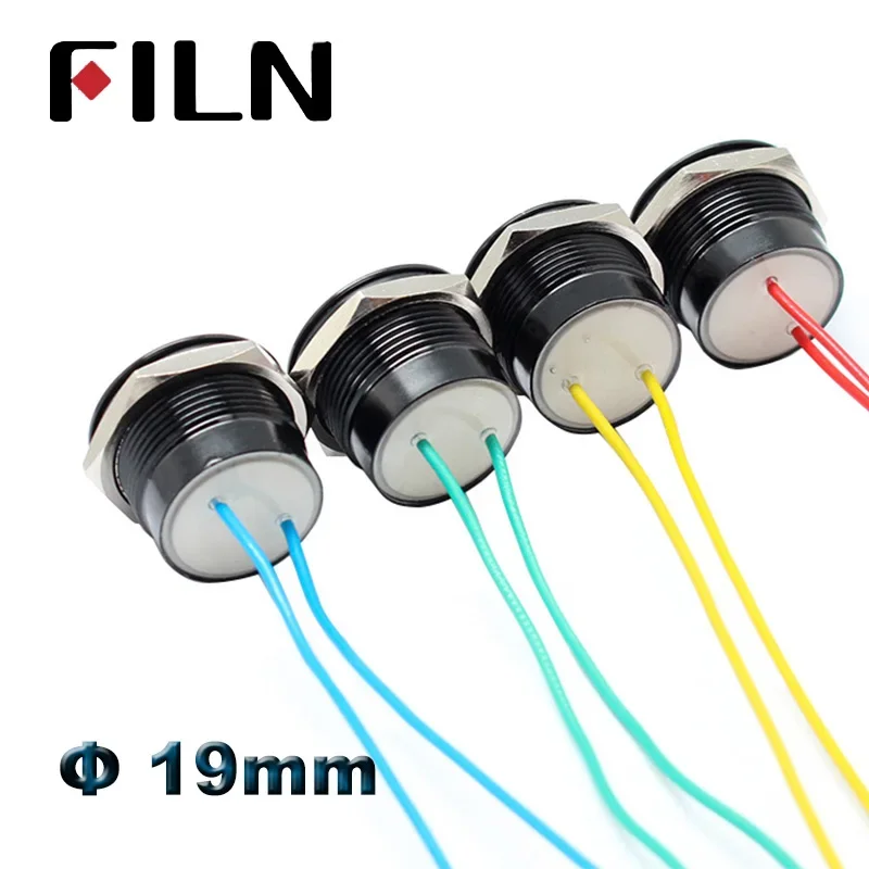 19mm Symbol Indicator Light  Pilot Lamp 12V 24V LED Car Boat LED Warning Dashboard Signal Lights Instrument Pilot light