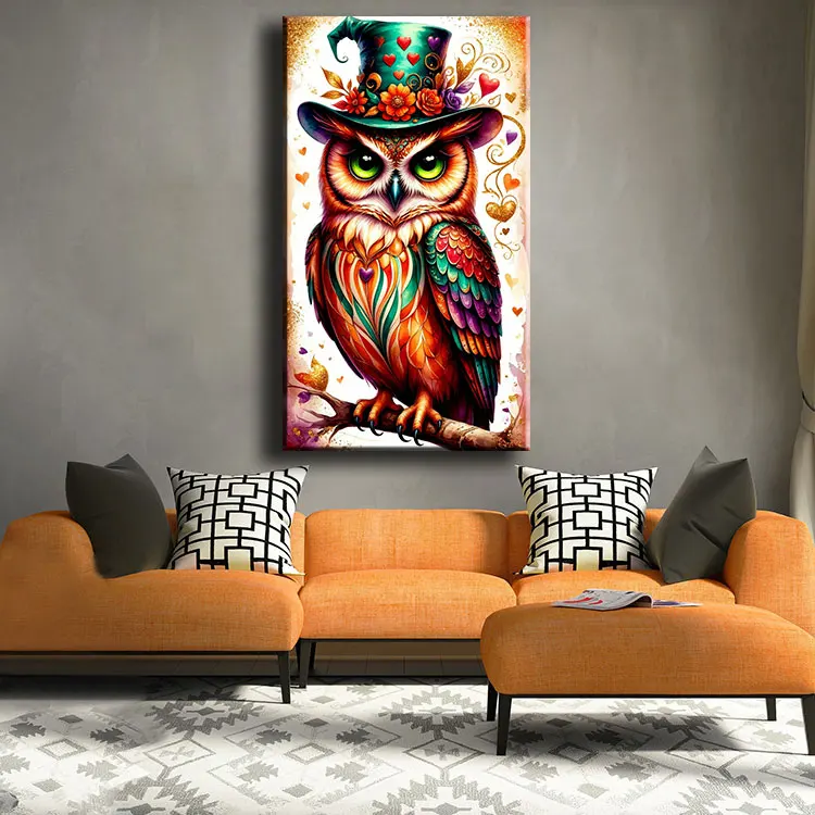 5D DIY Owl Diamond Painting Square Round Resin Drill Mosaic Kit Diamond Art Painting for Home Decor ASF3147