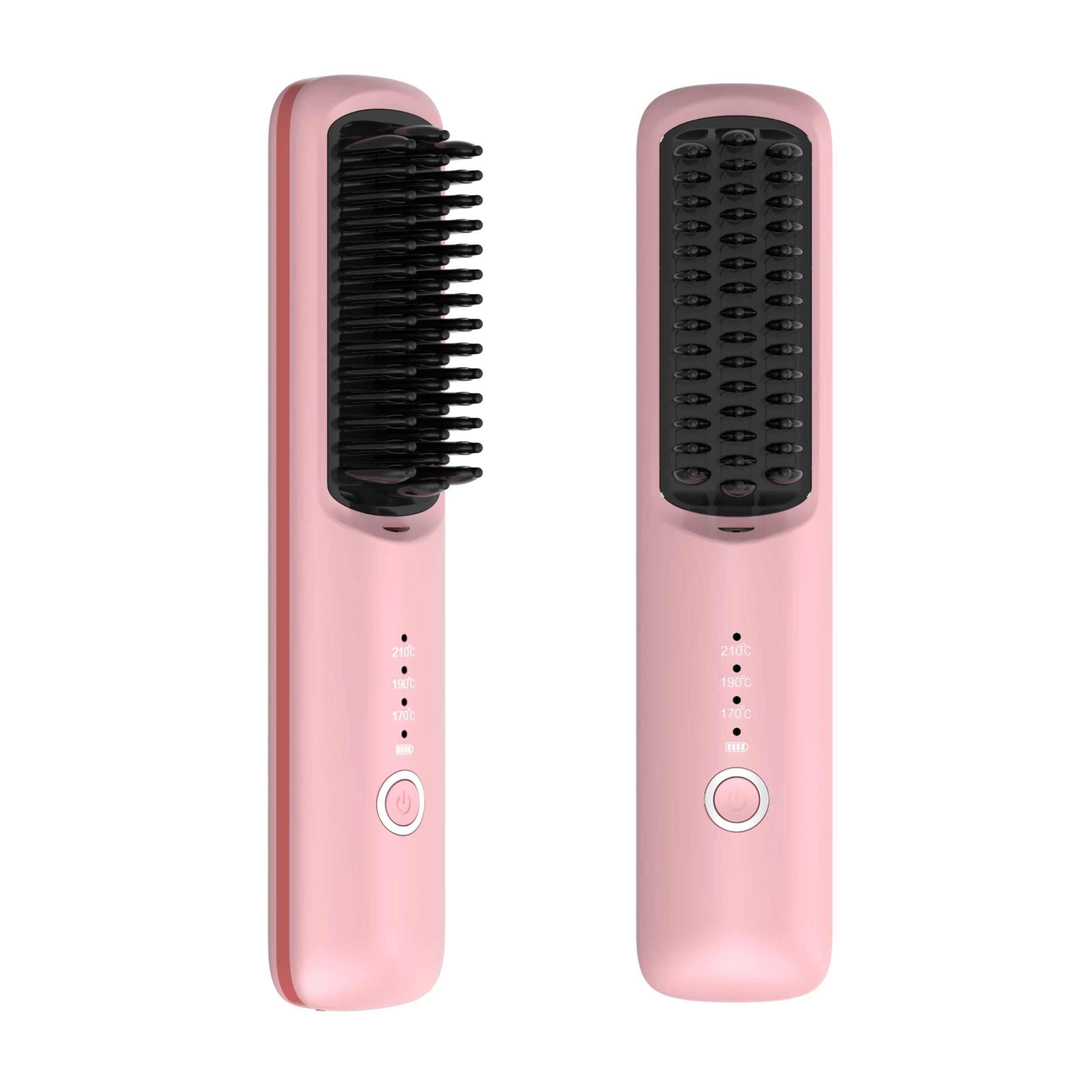 2026 New Arrival Wireless Ceramic Hair Straightener Brush Cordless Ionic Straightening Comb Mini Portable USB Household