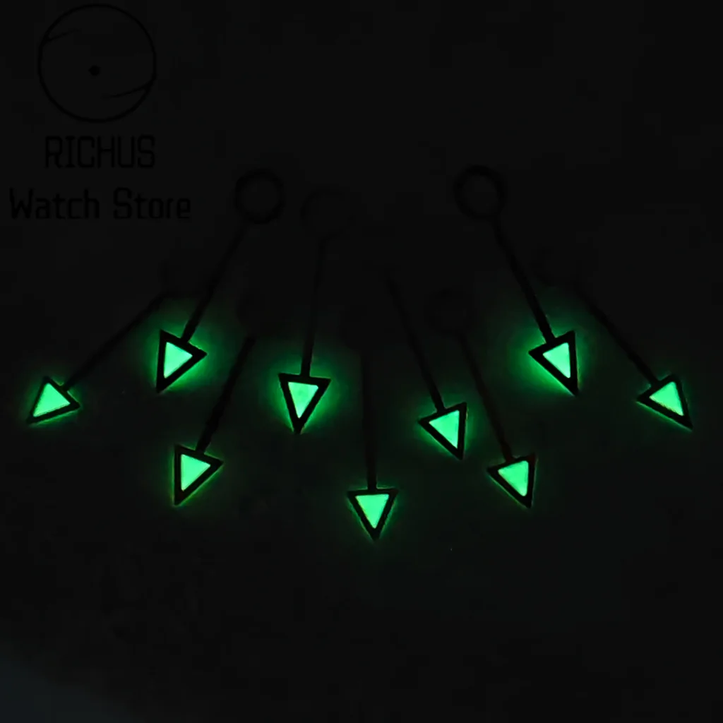RICHUS NH34 GMT Watch Hands Green Luminous Red Blue Black Green Orange Fit NH34 Automatic Movement Watch Accessories image 6