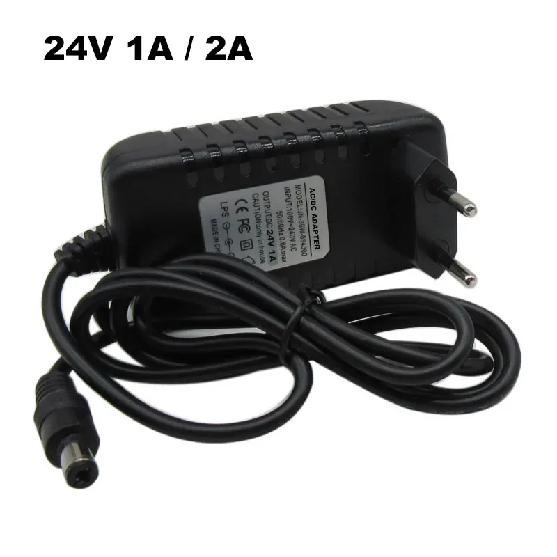 Adattatore di alimentazione CC 24 V 1 A 24 W 2 A 48 W Convertitore da 100 ~ 240 V CA a CC 24 Volt 1 Amp 24 vdc 1000 mA 800 mA 600 mA 400 mA 200 mA