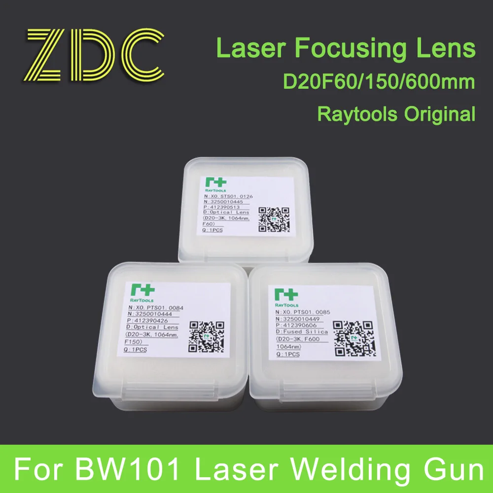 Raytools BW101-GS Original Collimating Lens D20F60 Focus Lens D20F150 D20F600 Plano Convex Lenses For BW101 Laser Welding Gun