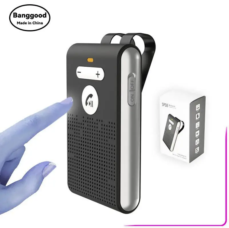 SP08 Sun Visor Bluetooth 5. Hands-free Speaker Call Vibration Boot One for Two Caller Number Call System