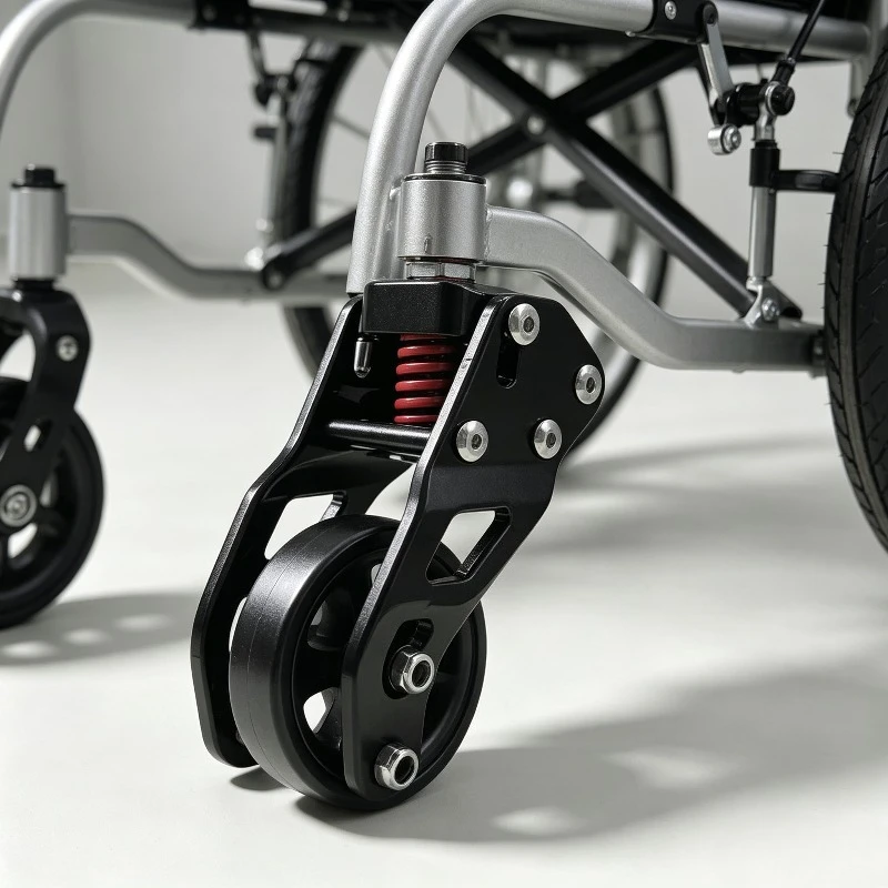 Manual electric chair 10-inch spring bracket 678-inch wheelchair front wheel iron plate universal bracket accessories1 pair