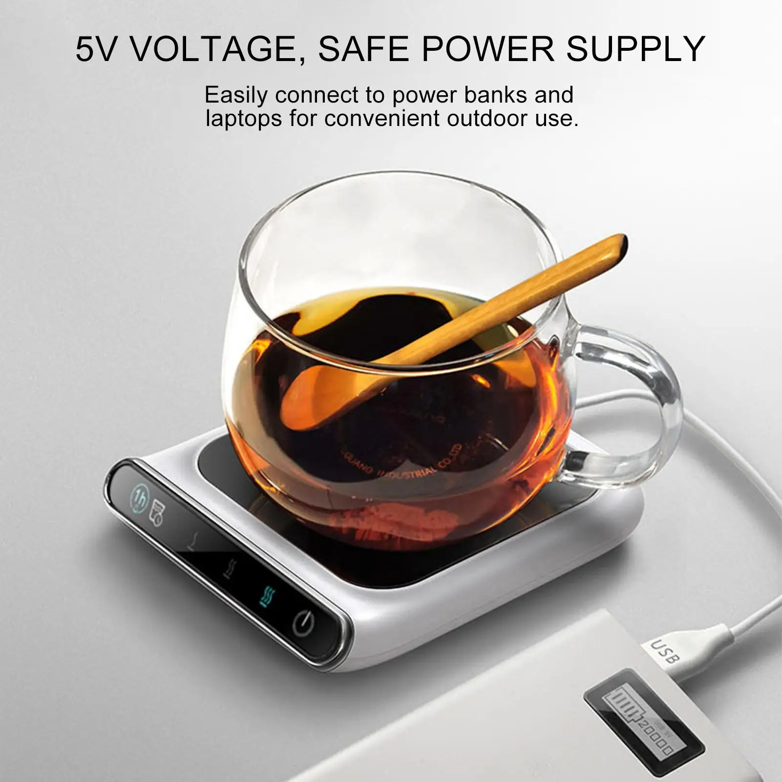 Coffee Mug Warmer 3 Temperature Settings Auto Shut Off Electric Tea Cup Heater Plate for Home Office Desk Workplace Travel