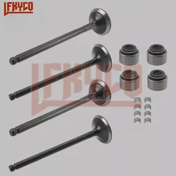 Motor Racer Exhaust Valves Inlet Intake Stem Kit Set For Polaris Ranger Predator Outlaw 500 2003-2007 Motorcycle Engine Parts