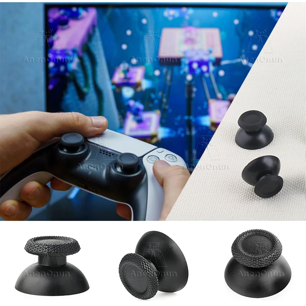 قطع غيار ممتازة لوحدة تحكم PS5 Thumbstick مضادة للتآكل وغير قابلة للانزلاق ABS + عصا تحكم مطاطية ملحقات متينة