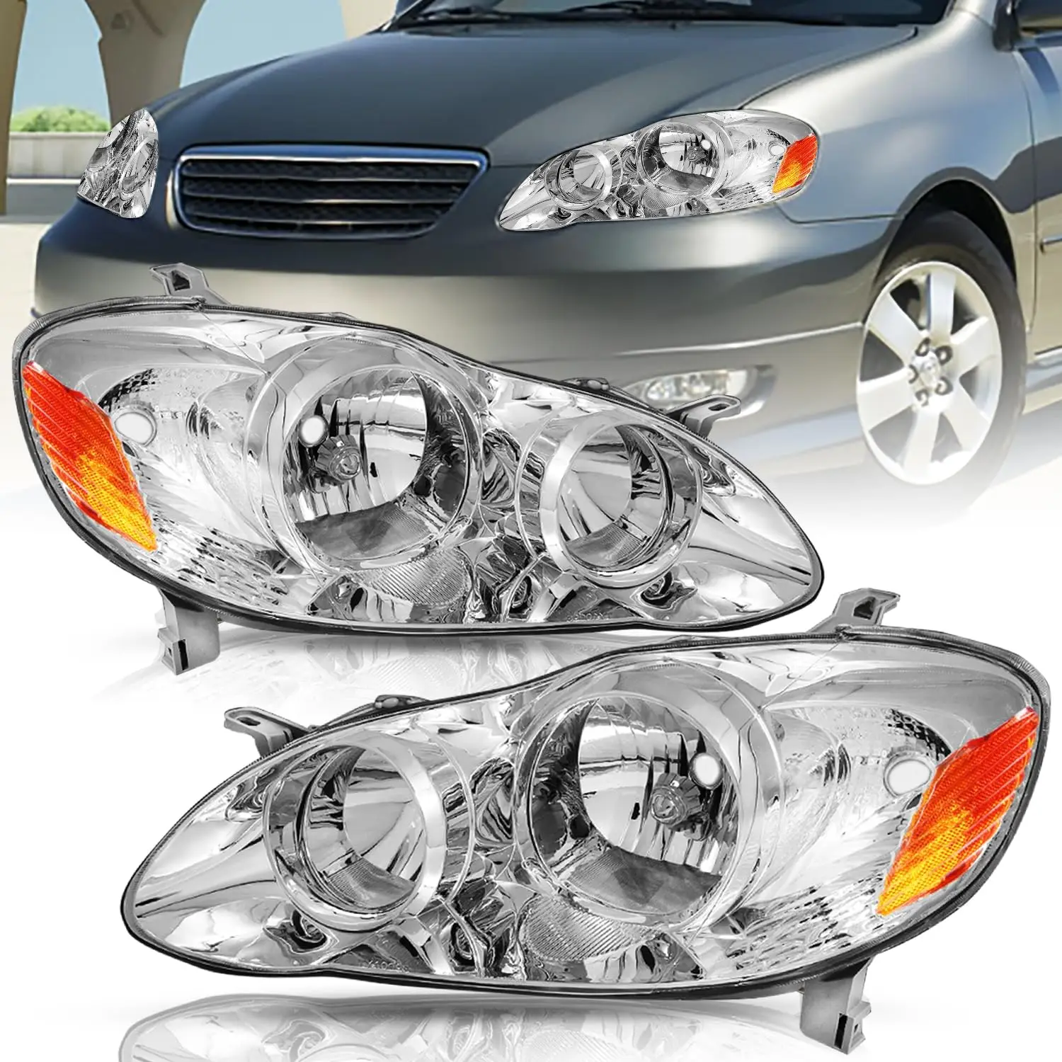 

Замена фары в сборе для Toyota Corolla 2003, 2004, 2005, 2006, 2007, 2008, сменные фары со стороны пассажира и водителя,