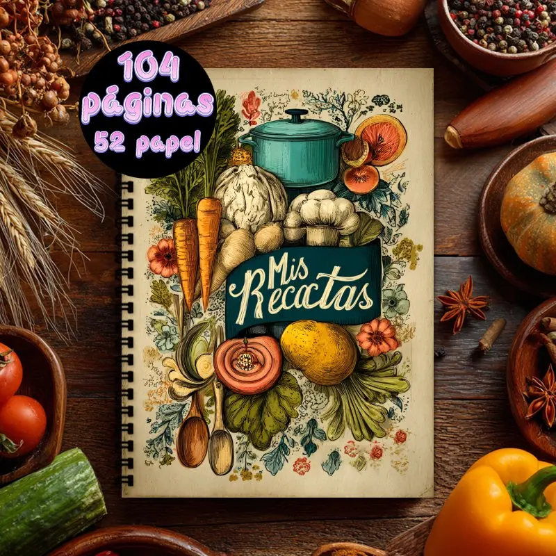caderno-de-receitas-espanholas-a5-encadernacao-espiral-livro-de-colecao-de-receitas-pode-conter-ate-100-receitas-tema-de-culinaria-vibrante