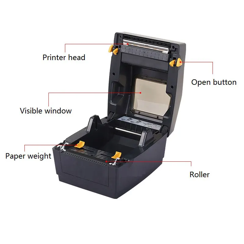 طابعة حرارية xالطابعات ، ملصق الباركود بوليصة الشحن ، دعم الورق ، تسمية DHL Fedex ، XP-460B ، 4 "x 6" ، 25 مللي متر ~ 115 مللي متر العرض ، 4 'x 6' #5