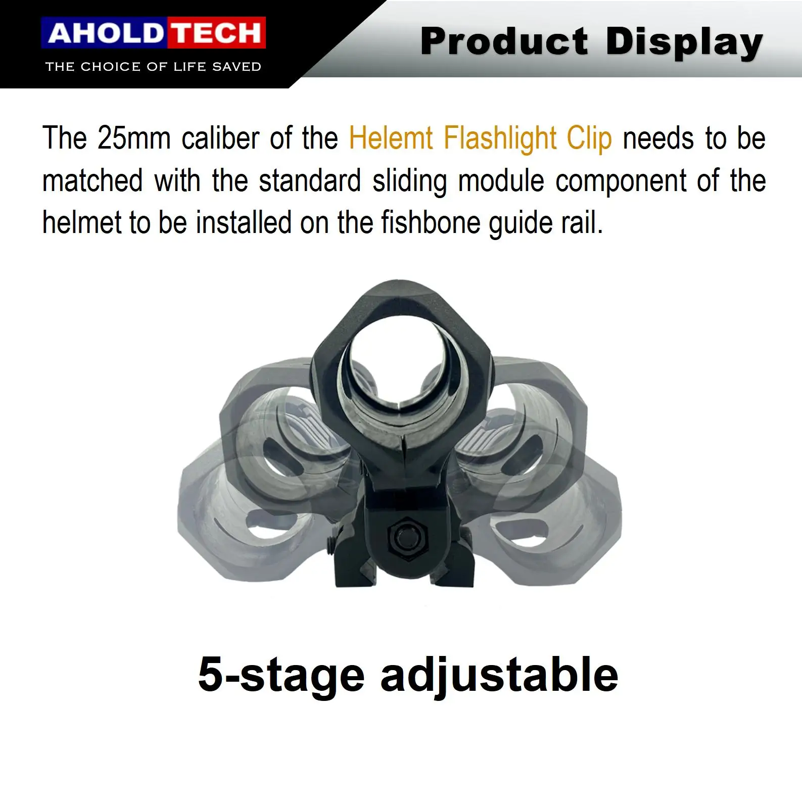 Imagem -04 - Tático Multi-angle Capacete Light Clamp Kit Suporte do Clipe Ajustável Montado em Rápido Wendy Trilho Arc Tático