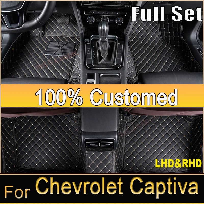 

Автомобильные коврики для Chevrolet Captiva 7seat C100 C140 2006 ~ 2010, коврики с защитой от грязи, кожаный коврик, детали интерьера автомобиля, аксессуары