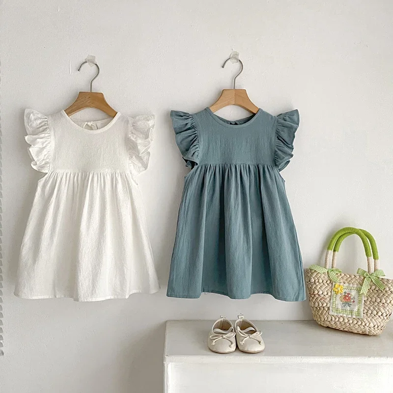 

Baby Kids Girls Clothing New Summer Girls Dress Strap Plaid Casual Dresses Sleeveless Party Princess Dress Cute Children's