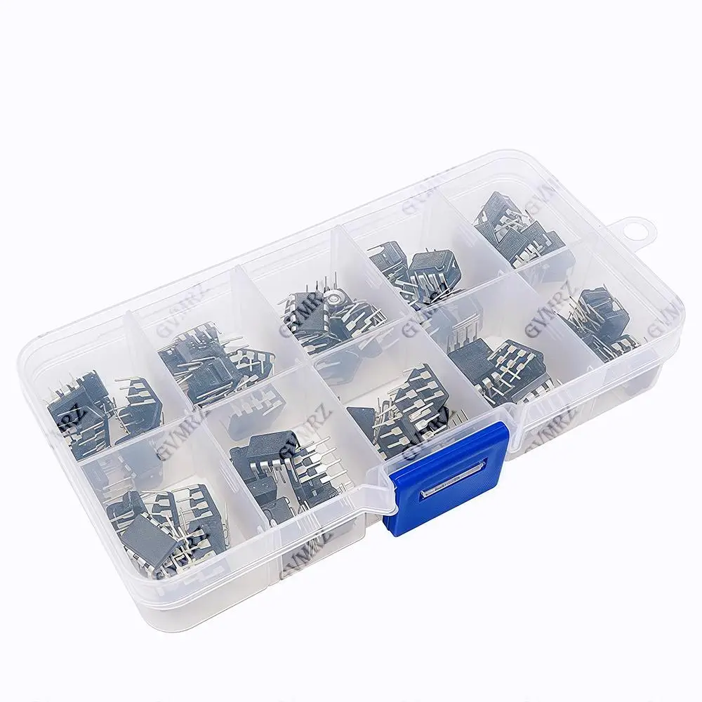 10Values IC Assortment kit AT 24C02 24C08 24C15 24C32 24C64 NE555 UC3842 UC3843 UC3845 Each 10PCS