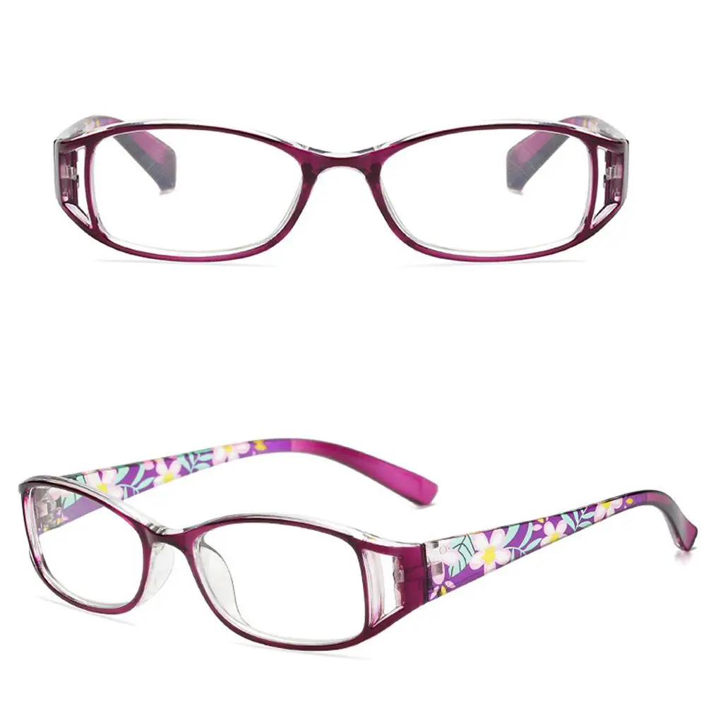 

Comfortable Flowers Vintage Portable Reading Glasses Anti-Blue Light Eyeglasses Eye Protection Ultra Light Frame