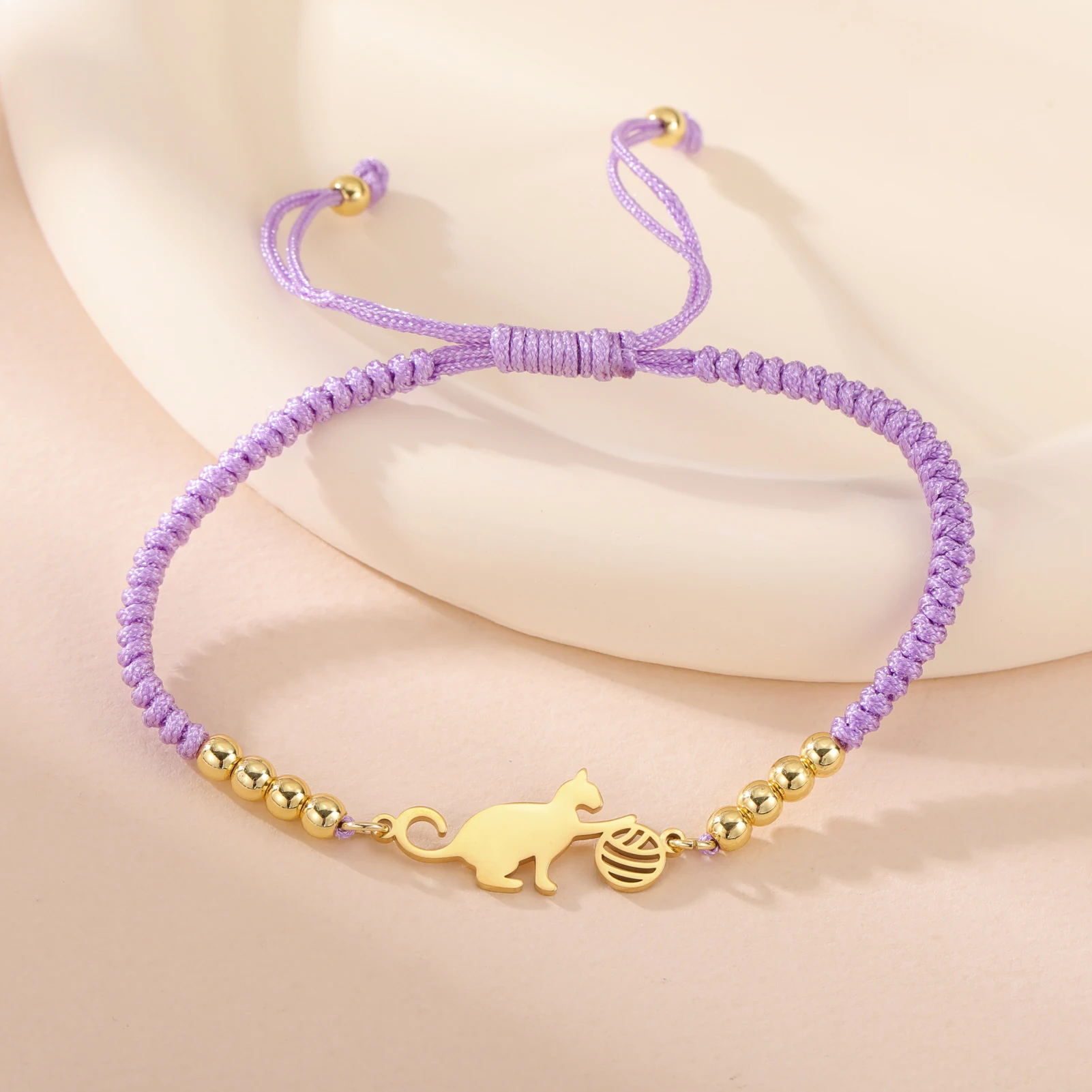 COOLTIME Niedliche Katzen-Armbänder für Damen, Edelstahl, hübsches Tier-Armband, Kpop-Mode, verstellbare Kette, Schmuck – Detail 21