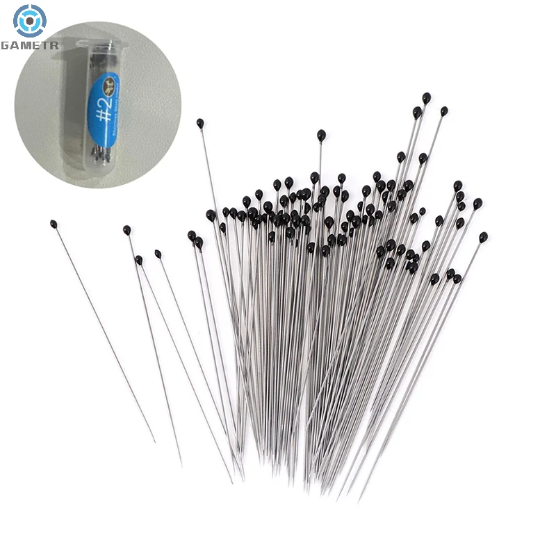 100pcs/Box Stainless Steel Insect Pins Specimen Pins For School Lab Education