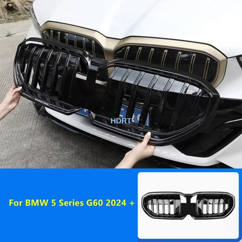 تصفيف السيارة المصد الأمامي سباق الشوايات غطاء جزء حامي اكسسوارات الديكور الخارجي ملصق لسيارات BMW 5 Series G60 2024 +