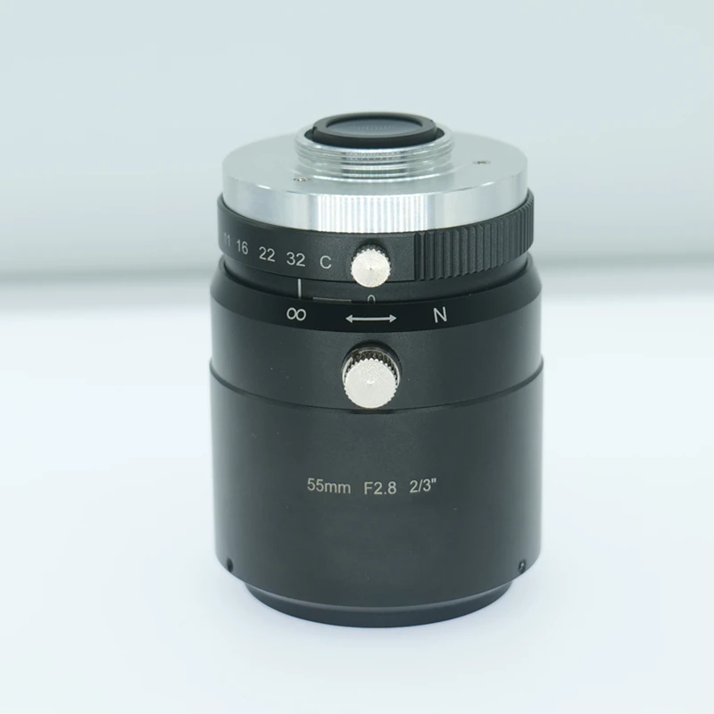 55mm F2.8 低歪みマクロレンズ |   Cマウント2MP |   精密な産業用イメージングとQRコード読み取りに最適