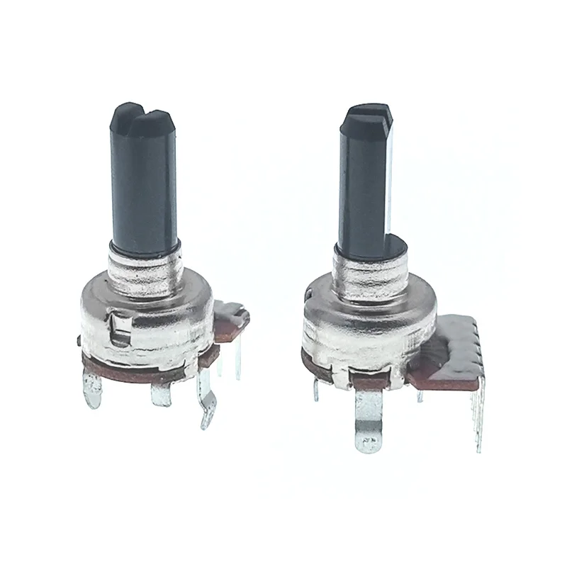 5 قطعة الجهد 121 المزدوج 6 دبوس حجم مفتاح دوار راديو B50K نصف رمح 17 مللي متر #3