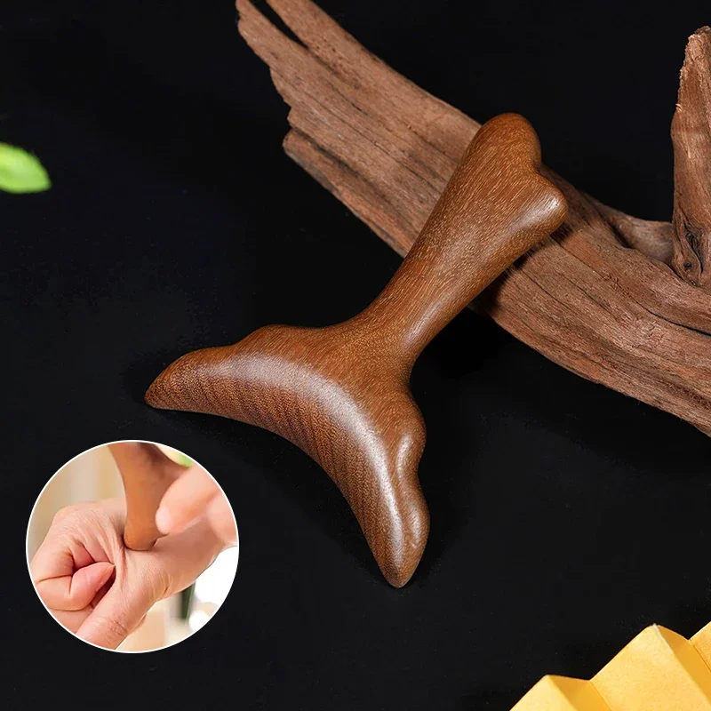 

Sandalwood Meridian Acupuncture Massage Comb Guasha Board For Neck Shoulder Back Scraping Board Facial Lifting Tool