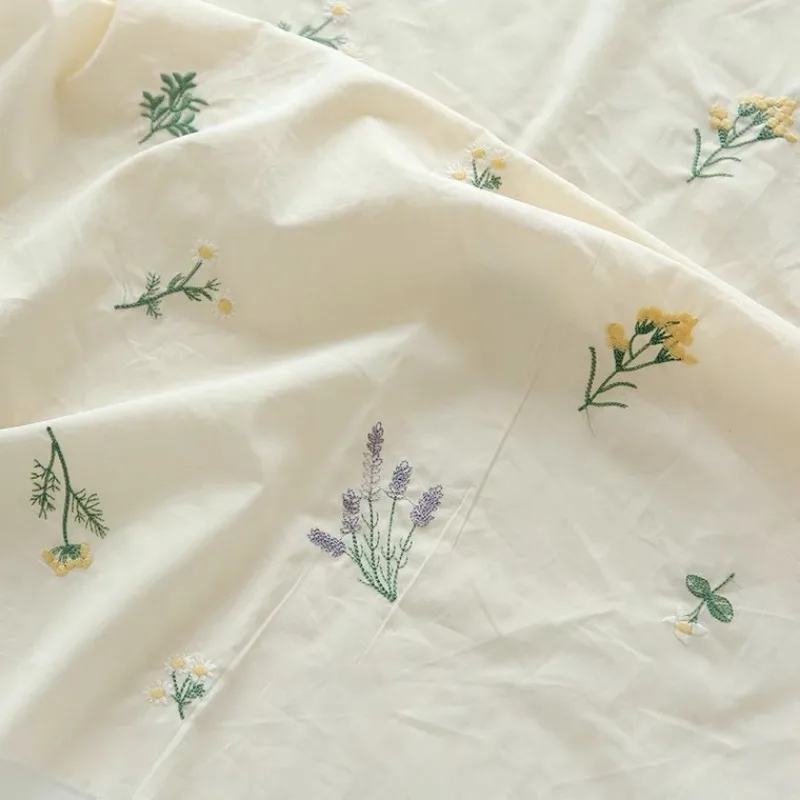 150x50cm Embroidered Fabric Cotton Poplin Fabric Summer Clothing and Dress Handmade DIY Cloth Tablecloth Cloth