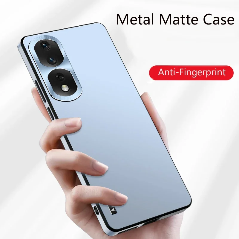 

Матовый чехол для телефона с задней панелью для Honor 90 200 300 50 70 Pro Plus, металлическая защита объектива, противоударный мягкий силиконовый чехол с краями