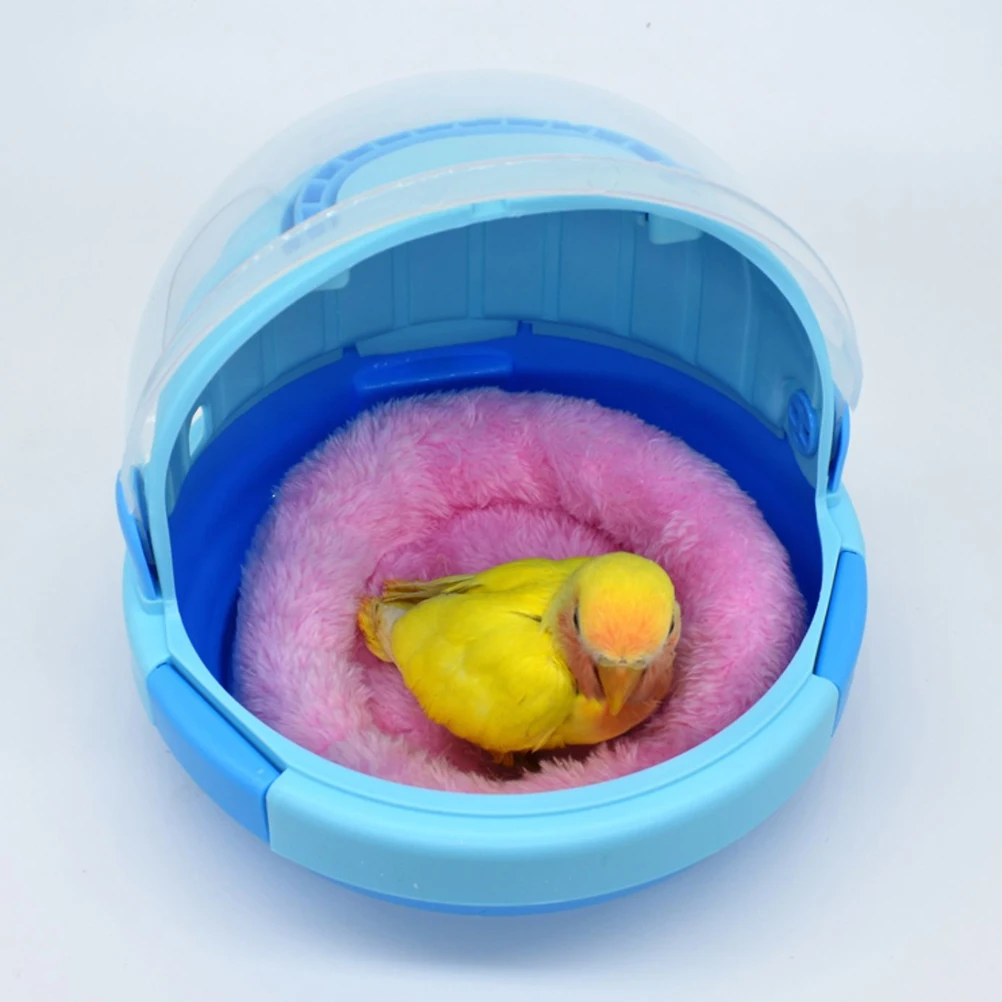 

Handheld Bird Small Travel Carrier Portable Parrot Cage Pet Birds Cages Breathing Design Transparent PVC Handheld Cage For Small