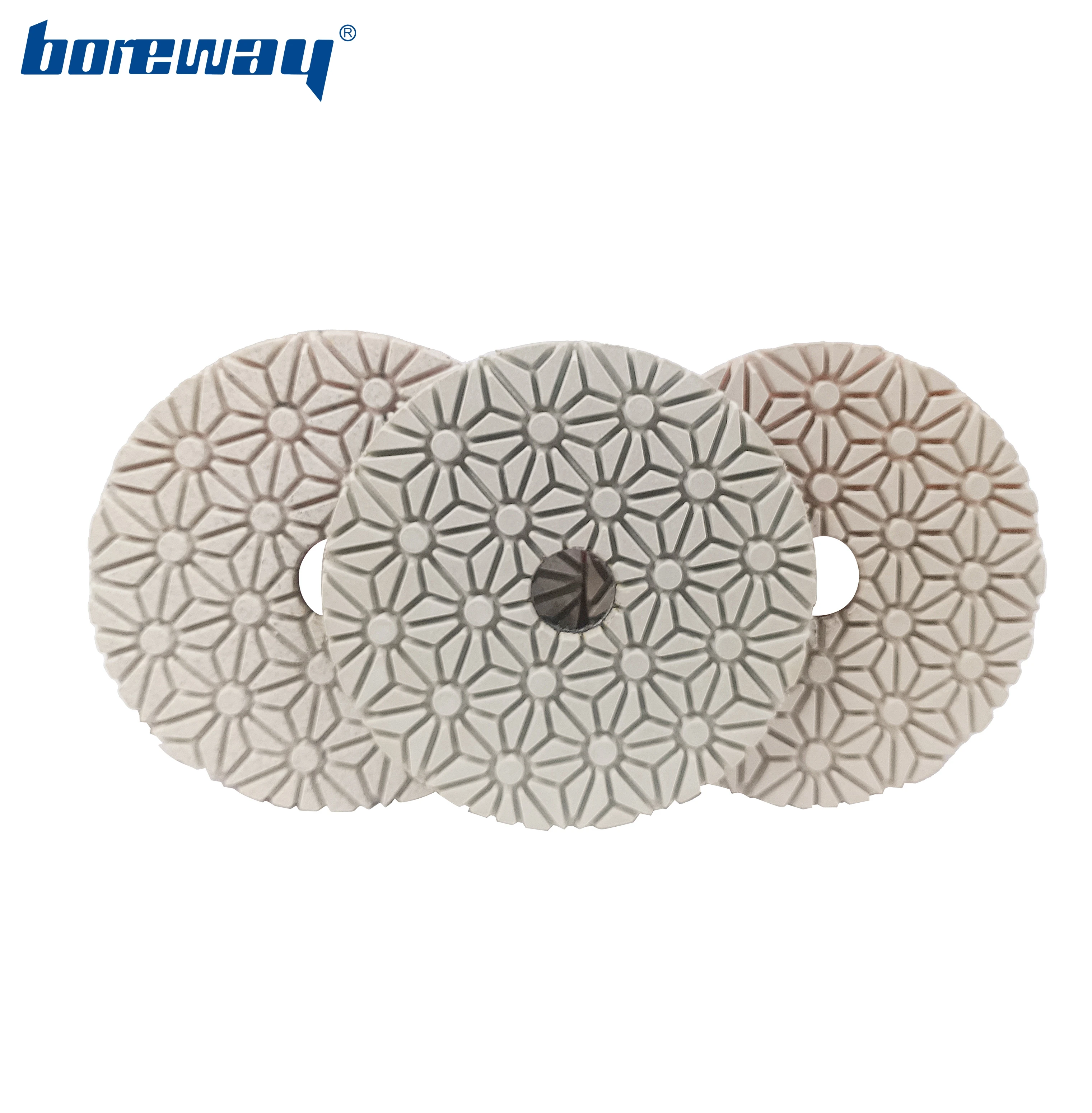

Boreway 4Inch 100mm 3 Step Abrasive Tools Flexible Diamond Polishing Pad Wet Use Edge Sanding Disc Grinding Granite Marble Stone