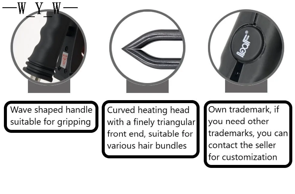 Profissional Temperatura Constante Extensão Do Cabelo, Loof Fusão Ferro, Conector De Calor, Wand Ferro, Ferramenta De Fusão, UE, AU, EUA, UK Plug,