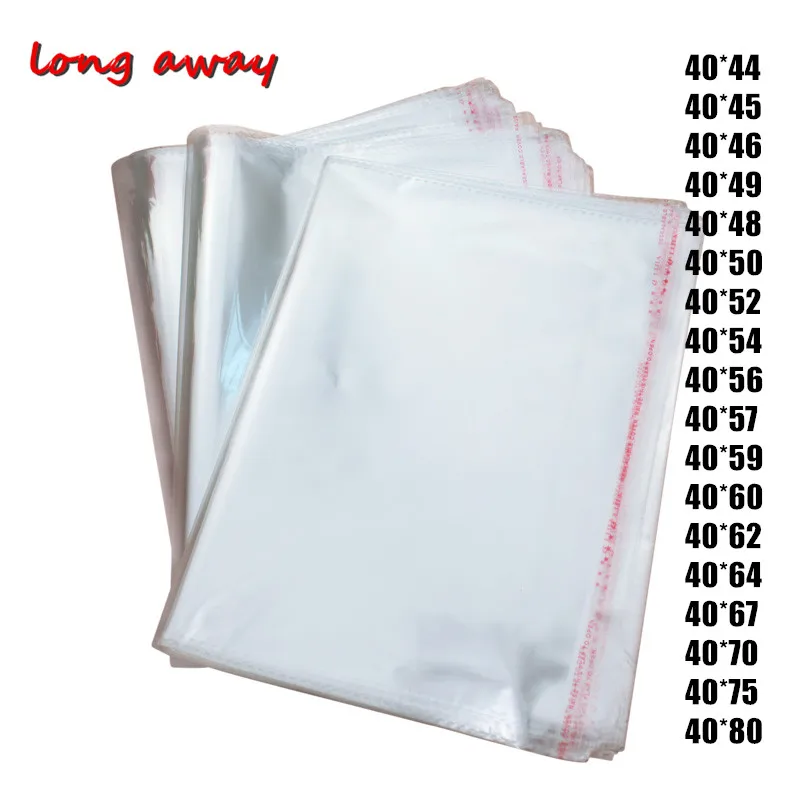 Width 40cm Clear Resealable Cellophane/BOPP/Poly Bags Transparent Opp Bag Packing Plastic Bags Self Adhesive Seal 40*60cm