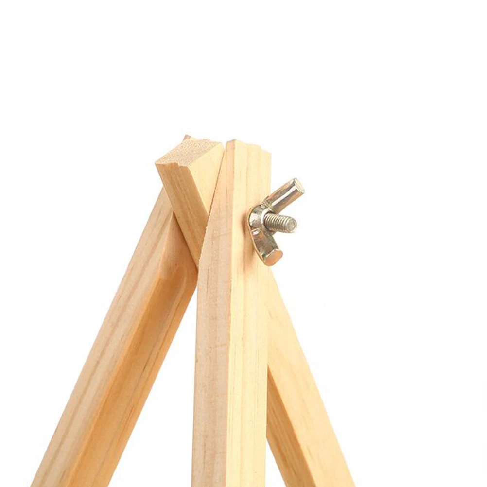 

6 Pcs Easel Wooden Triangle Frame Durable Lightweight Stand Tabletop Wood Display for Paintings Artwork Photos Tabletop Use