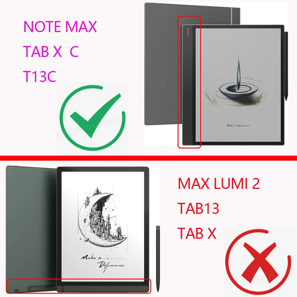 Soft Silicone Cover For Funda Onyx Boox Note Max / T13C / Tab X C Case 13.3" eBook Slim Shockproof Protector Back Coque