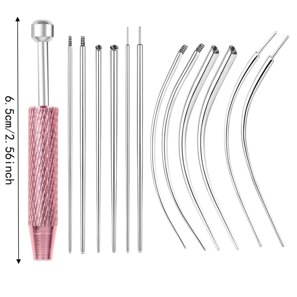13-teiliges Edelstahl-Piercing-Taper-Werkzeug, Ohrring-Applikator, Ohrring-Werkzeug, Punktions-Verbindungsstift, professionell – Detail 1