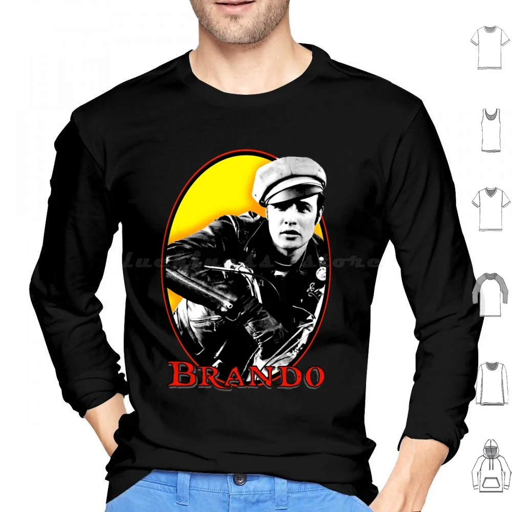 Marlon Actor Brando ( 10 ) Hoodie cotton Long Sleeve Marlon Actor Brando Marlon Brando Jr Activist American Actor Old