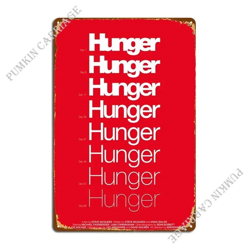 Hunger Metal Plaque Retro Garage Home Sign Tin Sign Poster