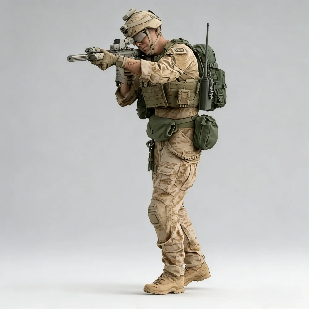 

Resin Model Kit Unpainted Figure Needs To Be Assembled US Army Special Forces Soldier Micro Miniature Sculpture Collection