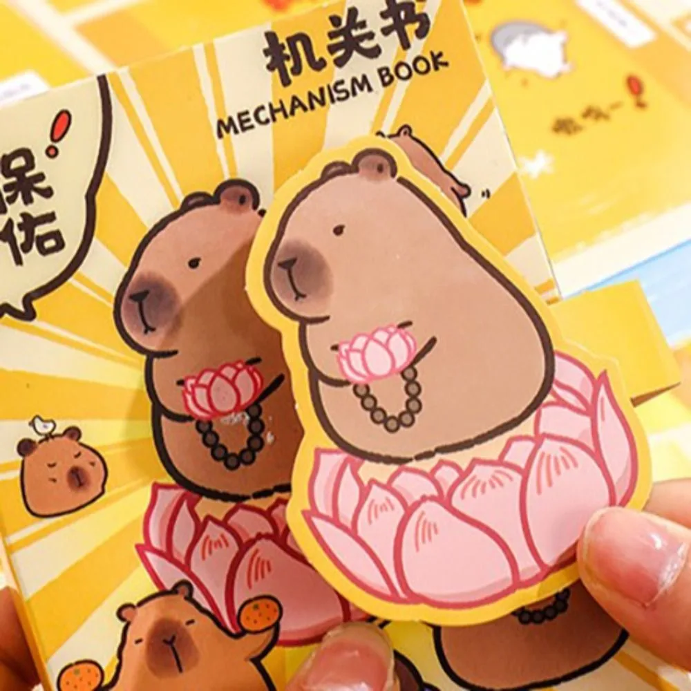 Anime Activity Books Capybara Quiet Book Toys Kapibara Paper Capibara Sticker Book Cartoon Handmade DIY Kids Busy Book Toy