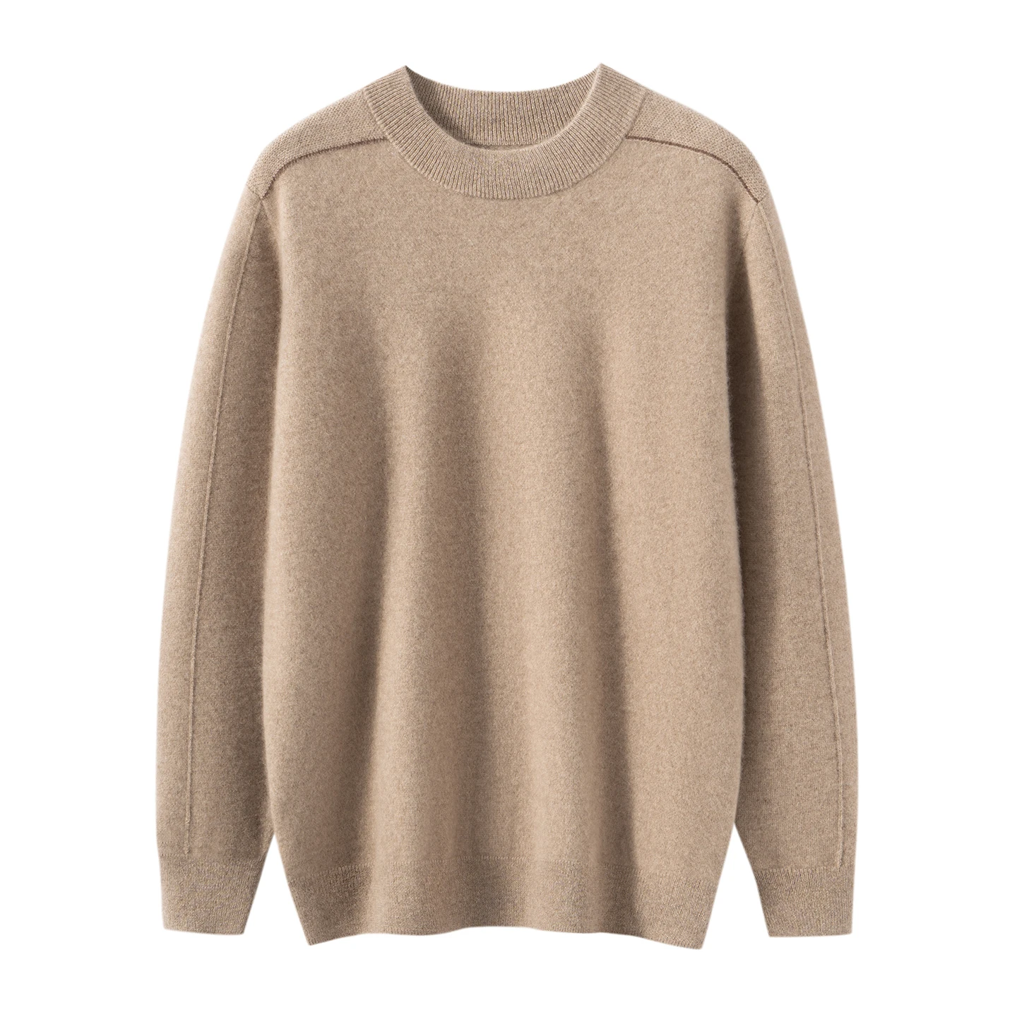 Thick and tight autumn and winter thickened 100% pure cashmere sweater men's semi-high neck sweater bottoming sweater