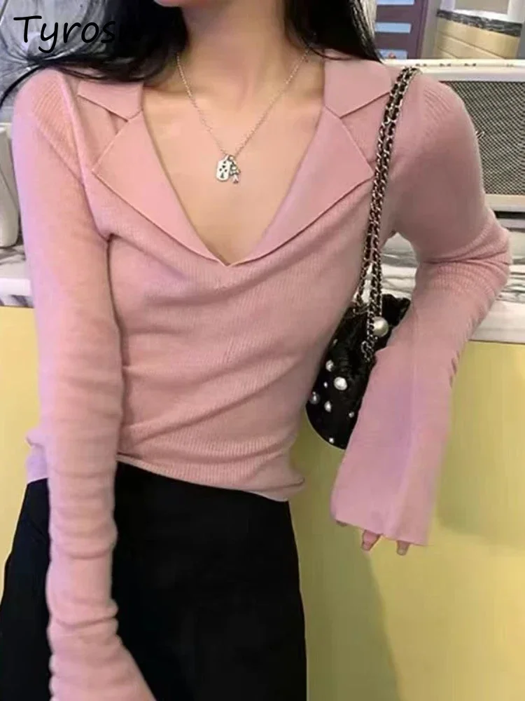 

Pullovers Women Knitting Design Slim Fashion Simple All-match Leisure Elegant Korean Style Autumn Sweet Basic Cozy Temperament