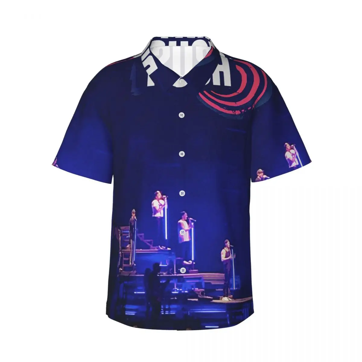 

Big Time Rush BTR Band Music Men's Shirts Hawaiian Short Sleeve Shirt Funny Button Tops for Summer Beach
