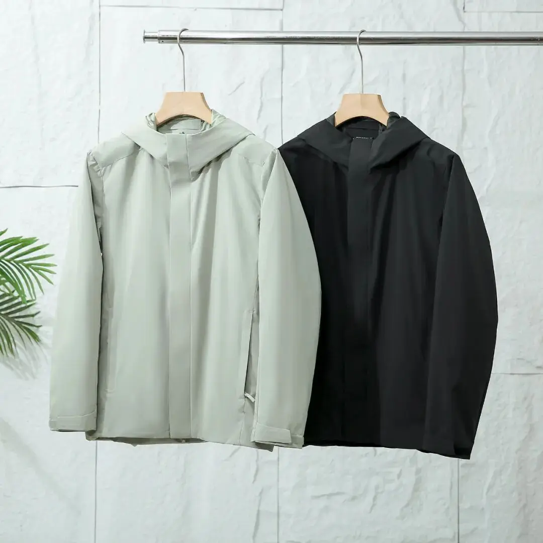 Outdoor Sports Soft  Jacket Men's Windproof 3D Multi-Piece Cut Waterproof Spring Autumn Casual Style Zipper Closure