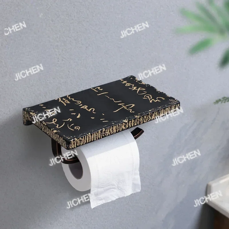 

JC In Chinese Antique Style Toilet Paper Roll Holder Waterproof Tea House Hotel Club Bathroom Decoration Storage Tissue Holder