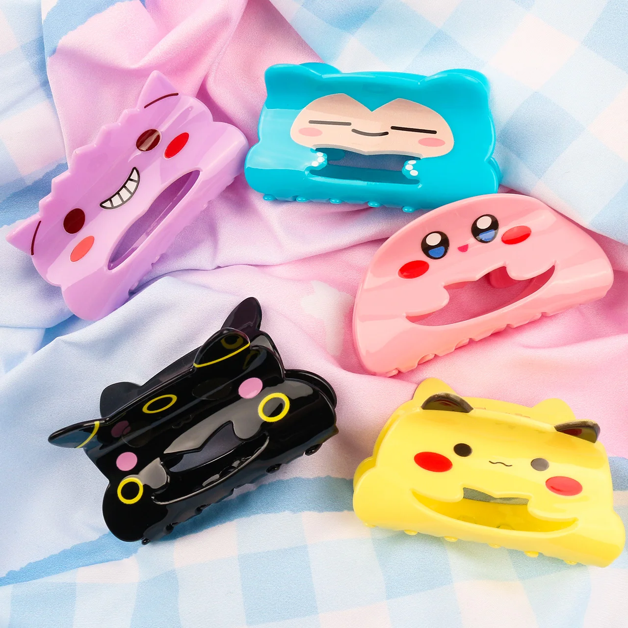 

1/4 шт. карманные монстры, милый мультяшный зажим в форме акулы, заколки для волос