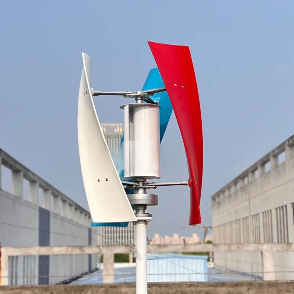 2000 واط 12 فولت 24 فولت 48 فولت 3 شفرات مولد تربيني طاقة الرياح مع Mppt جهاز التحكم في الشحن محور عمودي لمزرعة المنزل استخدام الطاقة الحرة #3